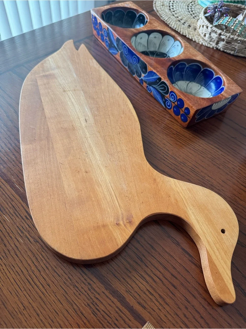 Large Wooden Country Duck Cutting Board Charcuterie Display Hunting
